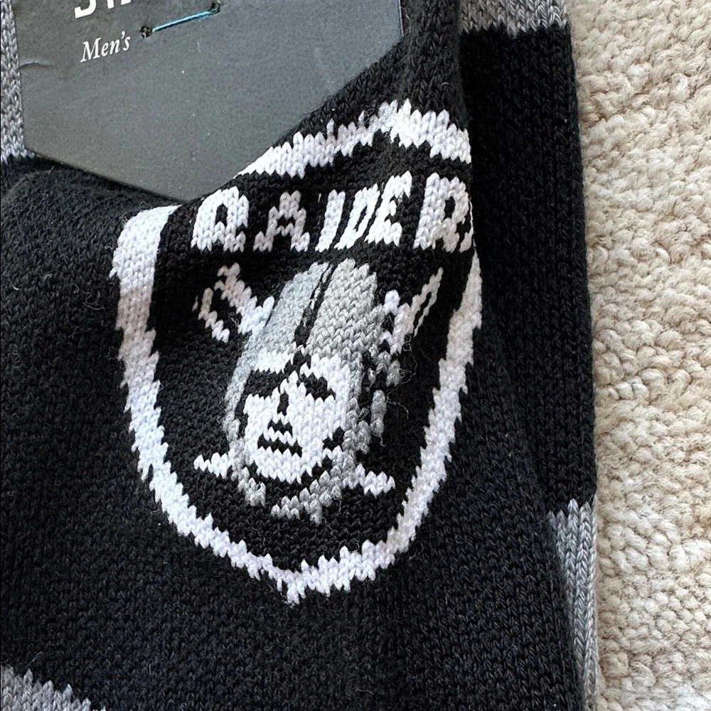 NWT Stance Raiders Retro Socks Black NFL Football Men’s Medium 6-8.5
